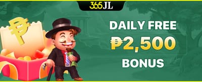 Daily Free ₱2,500 Bonus promotion banner for laro77 casino